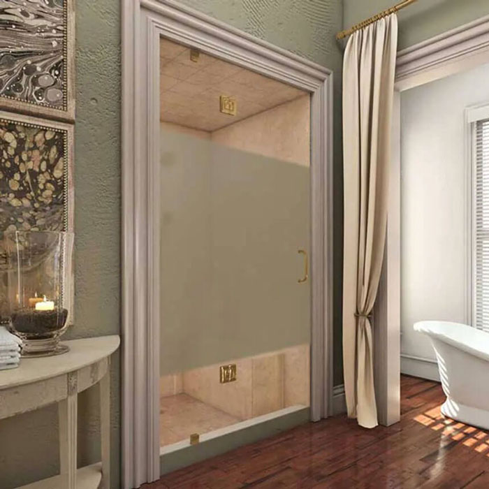 shower door glass privacy shield
